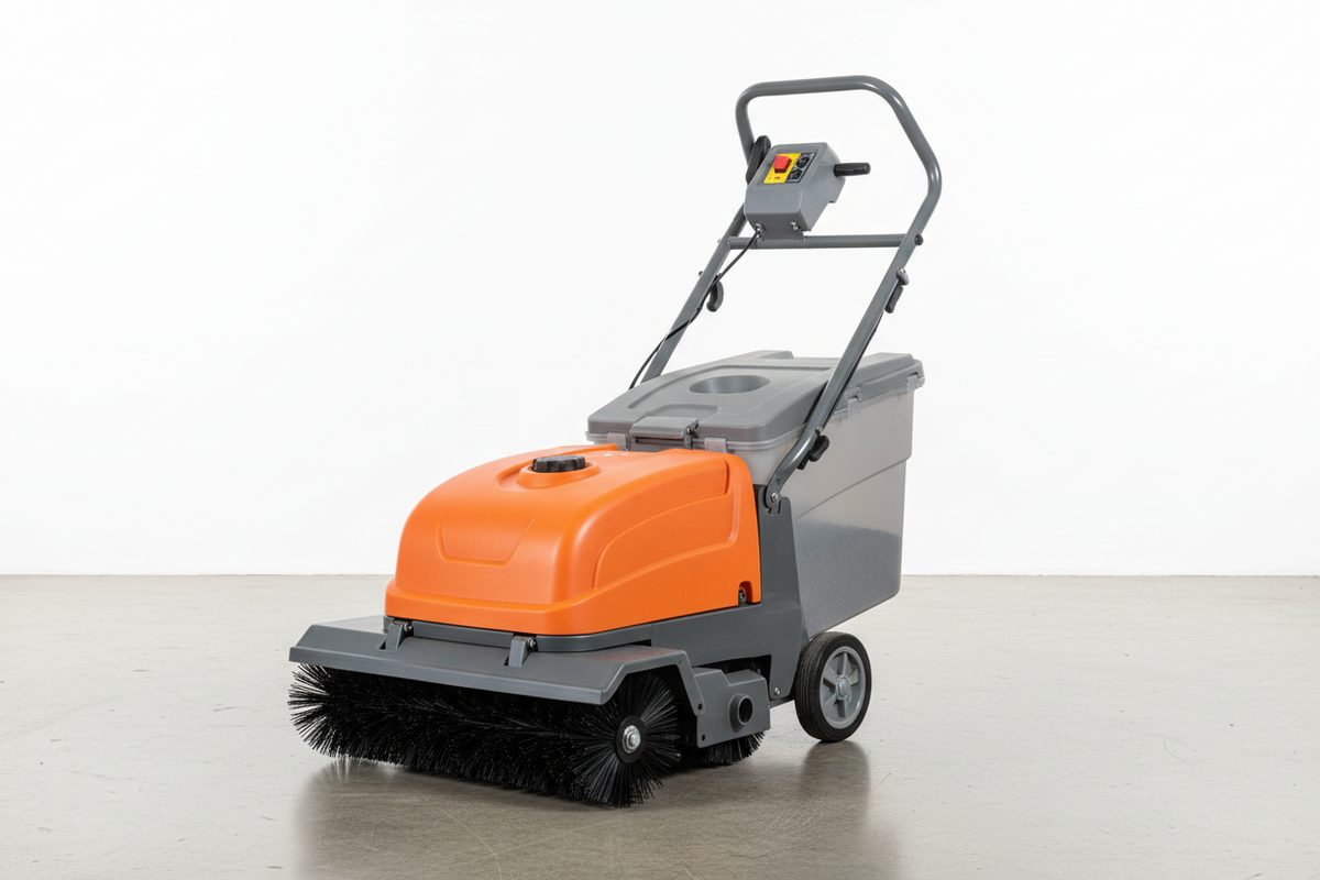 Commercial Dust Control Walk-Behind Sweeper 650mm