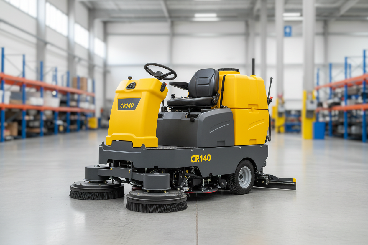 Heavy Industrial Ride-On Scrubber CR140