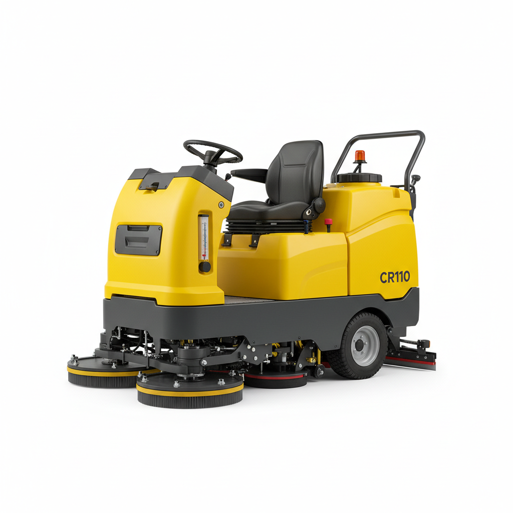 High-Capacity Ride-On Scrubber Dryer CR110