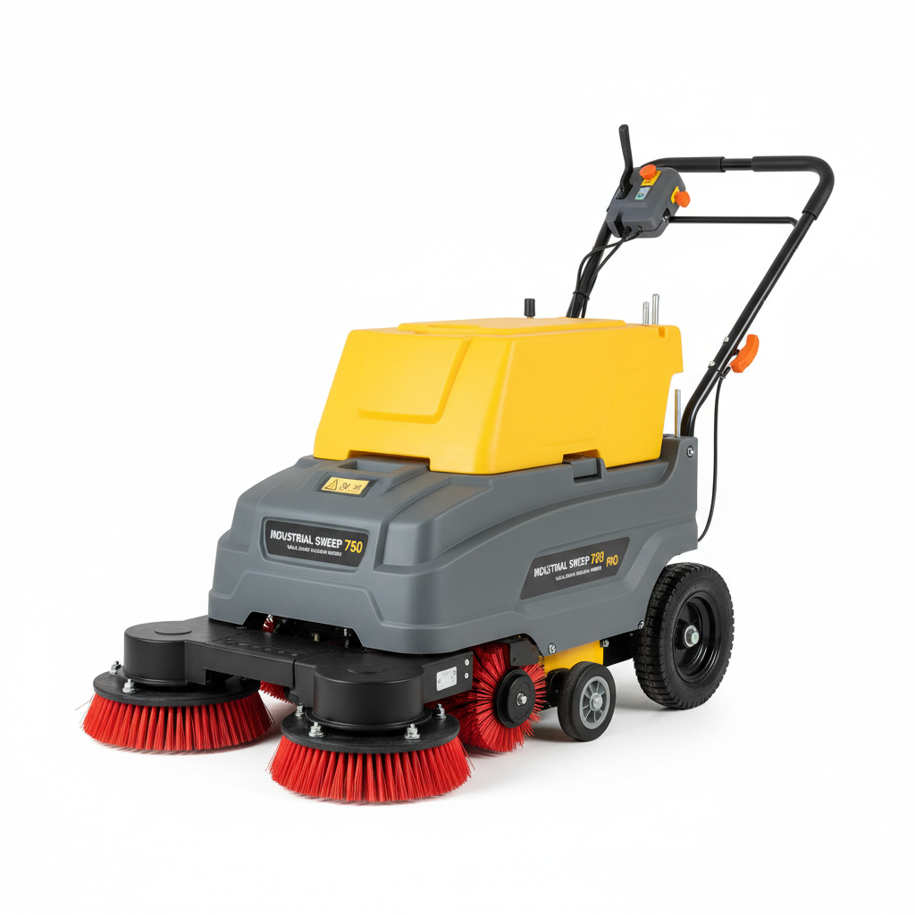 Self-Propelled Walk-Behind Vacuum Sweeper 750mm