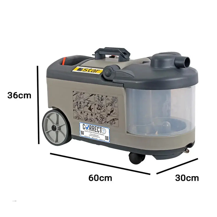 Dimensions of grey carpet cleaner and sofa cleaning machine by brand Star, model Combo 10/1.
