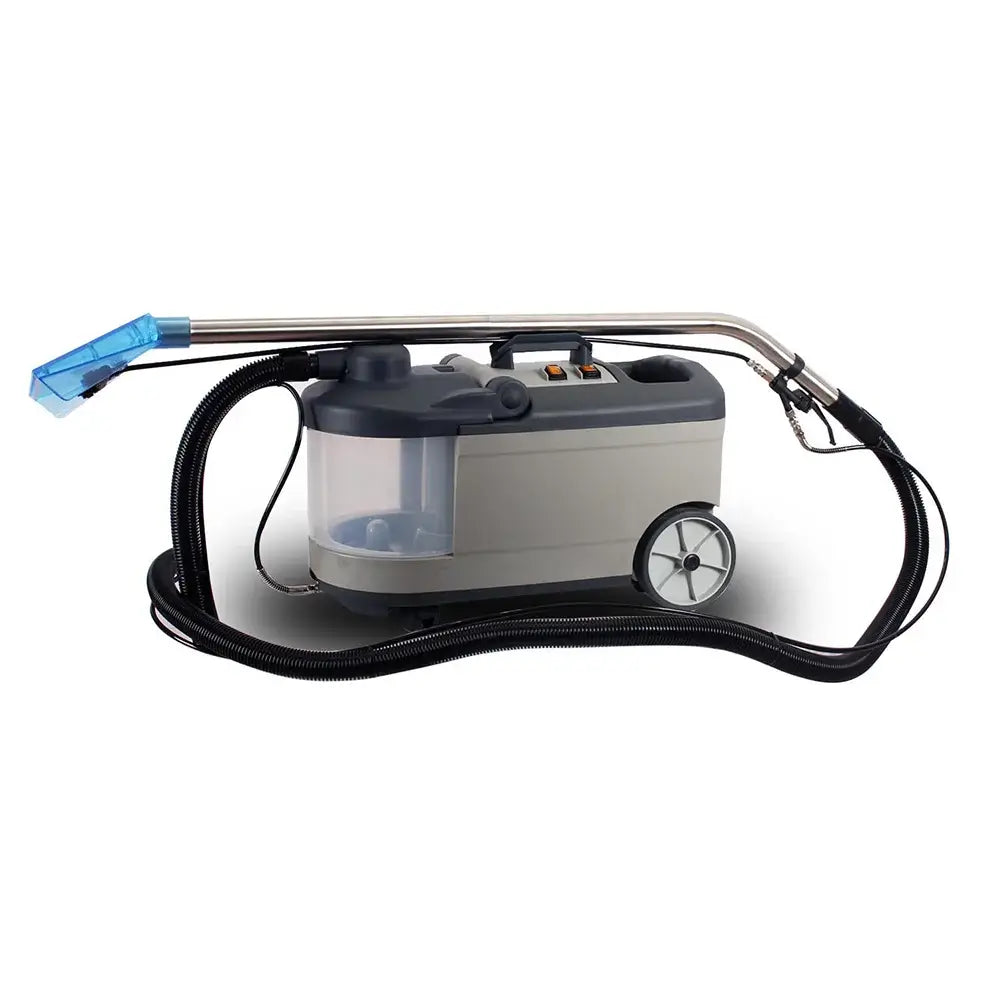 Left side view of grey carpet cleaner and sofa cleaning machine by brand Star, model Combo 10/1.