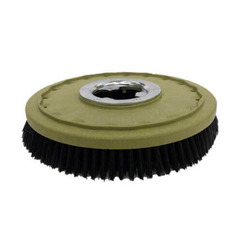Brush belonging to yellow, black, and white floor buffer polishing cleaning machine by brand Star, model C43.