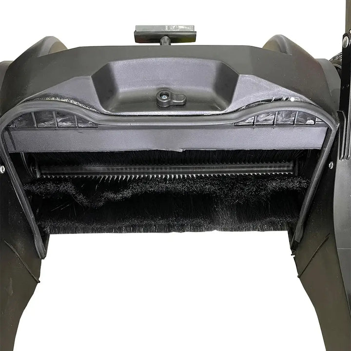 Internal close up view of grey and black floor sweeper by brand Star, model 92-40.