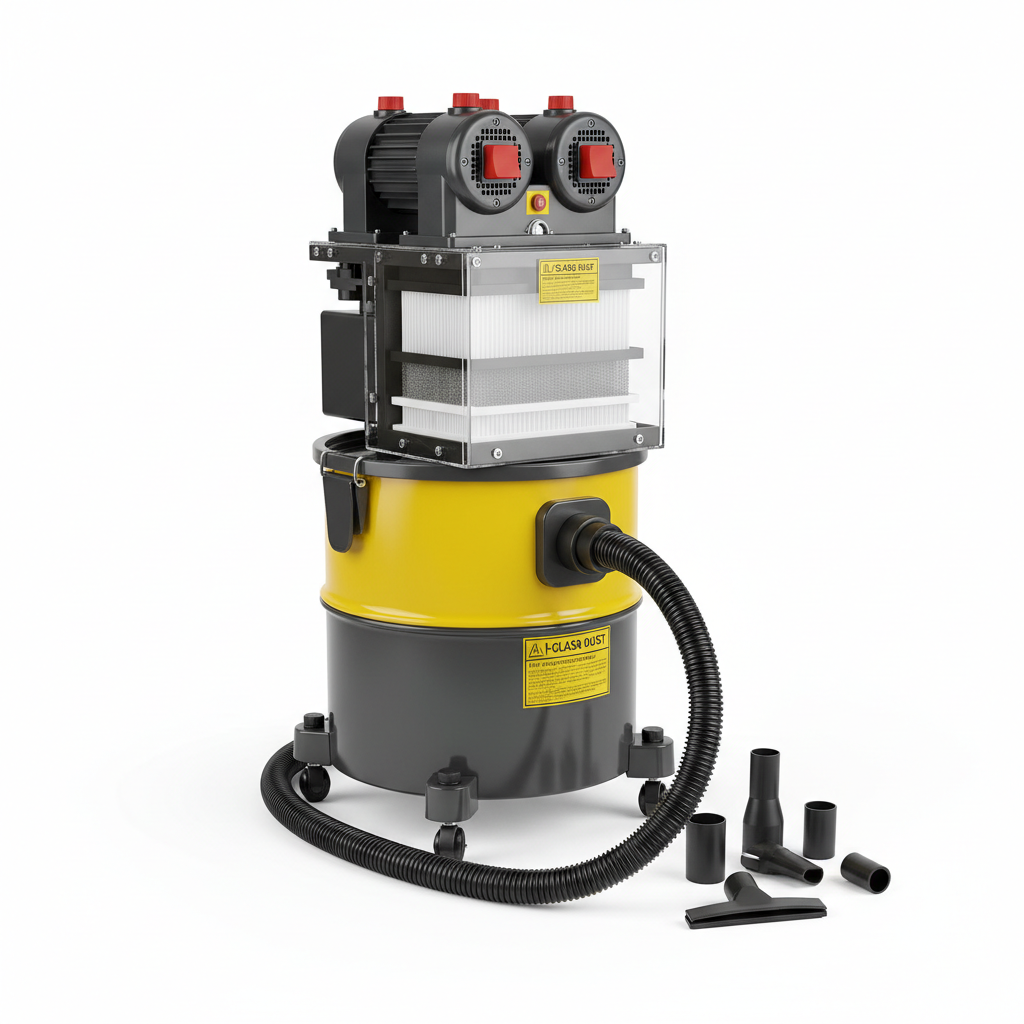 Triple-Motor Industrial Hazardous Dust Vacuum (H-Class)